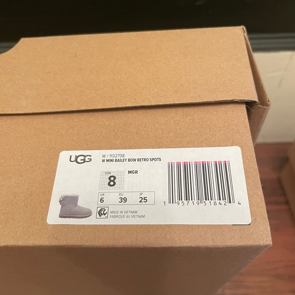 NWT UGG Metal Gray Bailey Bow with Retro Spots - Picture 4 of 10